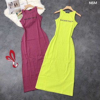 Đầm thun ba lỗ dáng dài
