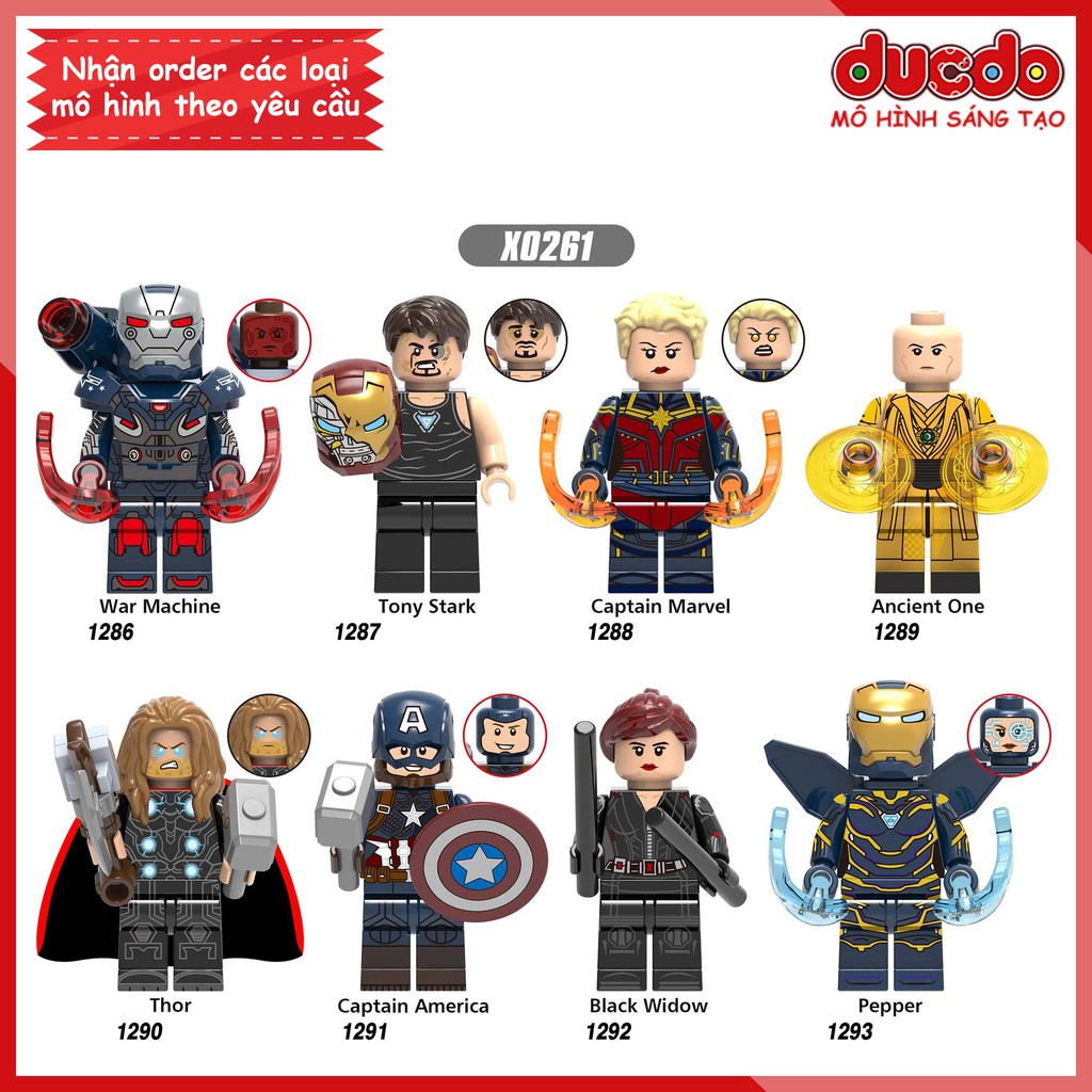 Minifigures các nhân vật End Game Iron Man - Đồ chơi Lắp ghép Xếp hình Mô hình Mini EndGame XINH X0261