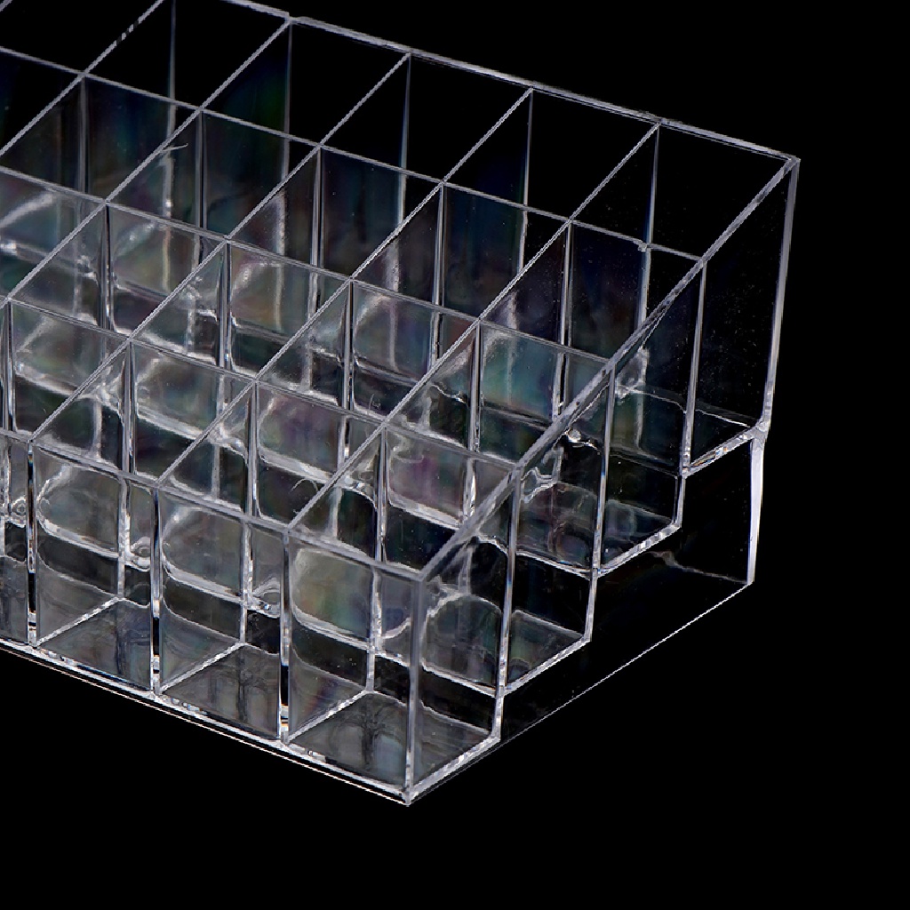 Hộp Nhựa Acrylic 24 Ngăn Trong Suốt Trưng Bày Son Môi / Sơn Móng Tay