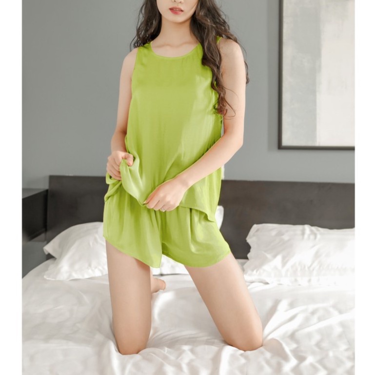 Bộ đồ ngủ nữ mặc nhà Pyjama, set bộ nữ vải lụa hàn cao cấp từ thương hiệu TKFASHION BD12