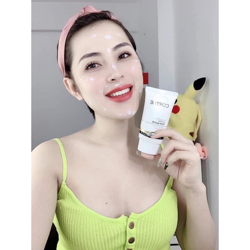 KEM CHỐNG NẮNG VẬT LÝ CORTHE 50g Chính hãng 100% không bết nhờn, ko bí da, khô thoáng cả ngày