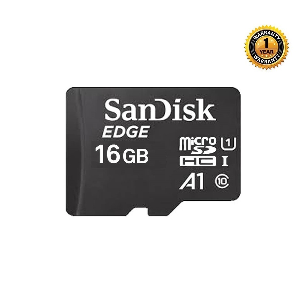 Thẻ nhớ MicroSDXC SanDisk Edge A1 16GB Class 10 U1 R140MB/s W90MB/s - không Box (Đen)