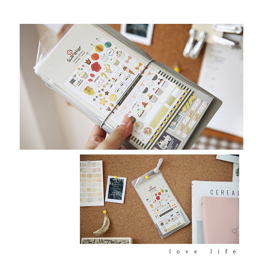 sticker suatelier đa phong cách tấm trong DIY thủ công bullet journal penpal letter snail mail