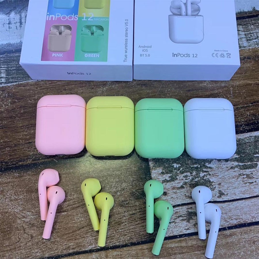 [FREESHIP❤️]Tai Nghe Bluetooth Không Dây i12 Inpods 12  Tích Hợp Cho iPhone, Android Có Mic Chống Ồn Giá Rẻ