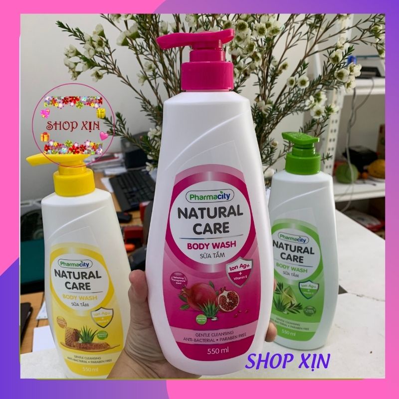 Sữa tắm Pharmacity Natural Care Body Wash Natural Care 550ml,, 3 Mùi Hương