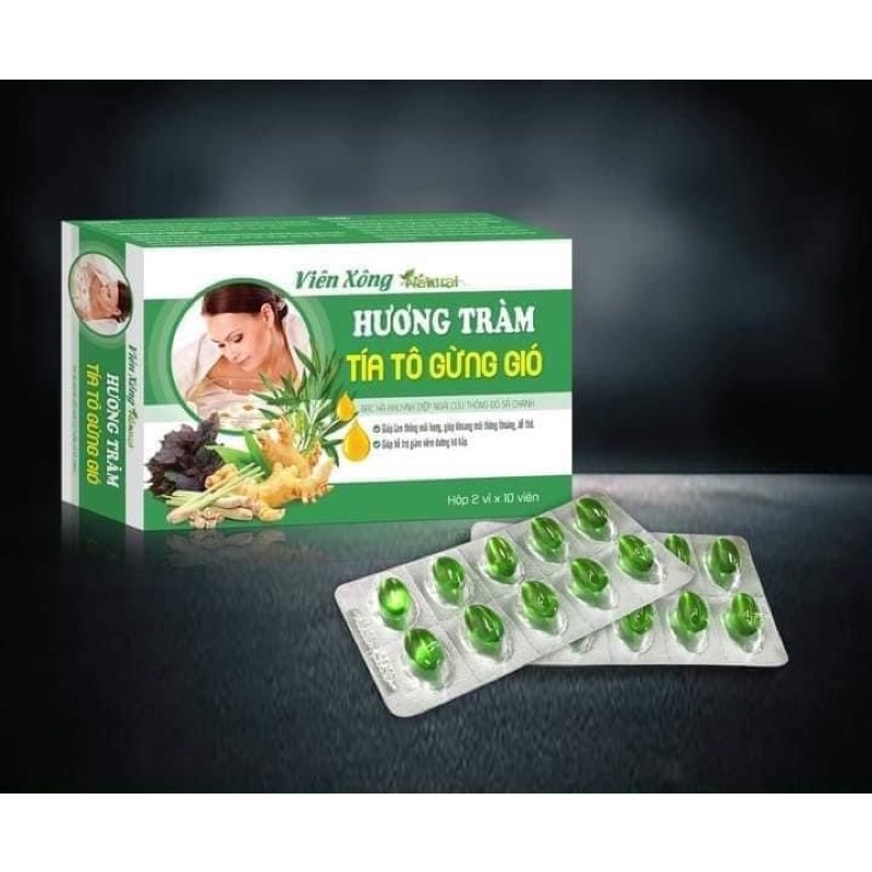 Viên Xông Thông Mũi Natural - Hộp 10 viên (Dùng cho cảm mạo, cảm cúm, sát trùng mũi họng)