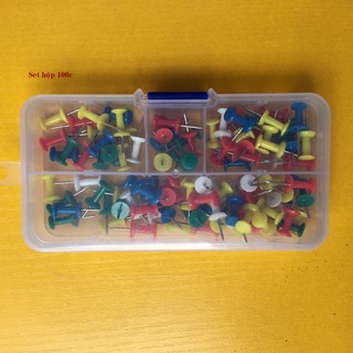 Đinh ghim bảng nhung (Hộp 100 chiếc)