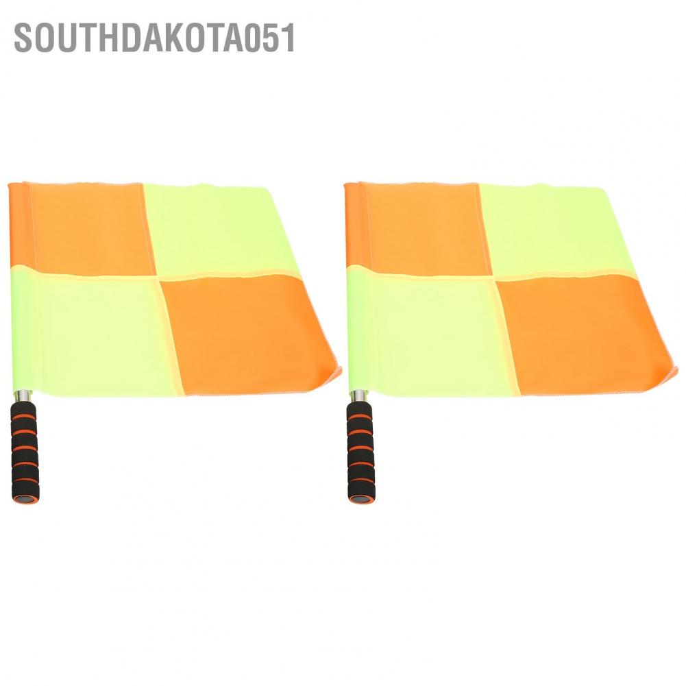[Hàng HOT] Bộ 2 Cờ Trọng tài biên bóng đá Tay cầm Bọt biển Chống trượt có túi cho thể thao Trận đấu【Southdakota051】