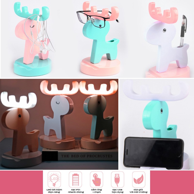 Đèn Led Nai Để bàn trang trí