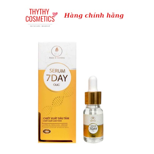 Serum huyết thanh 7Day OLIC dưỡng ẩm dưỡng trắng da nâng cơ xóa nhăn mờ thâm sạm chống lão hóa.