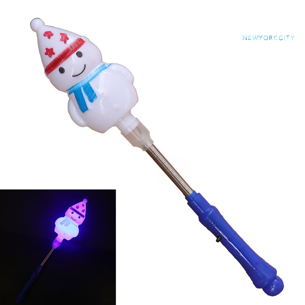 Gậy Lò Xo Gắn Đèn LED Phát Sáng Phong Cách Giáng Sinh