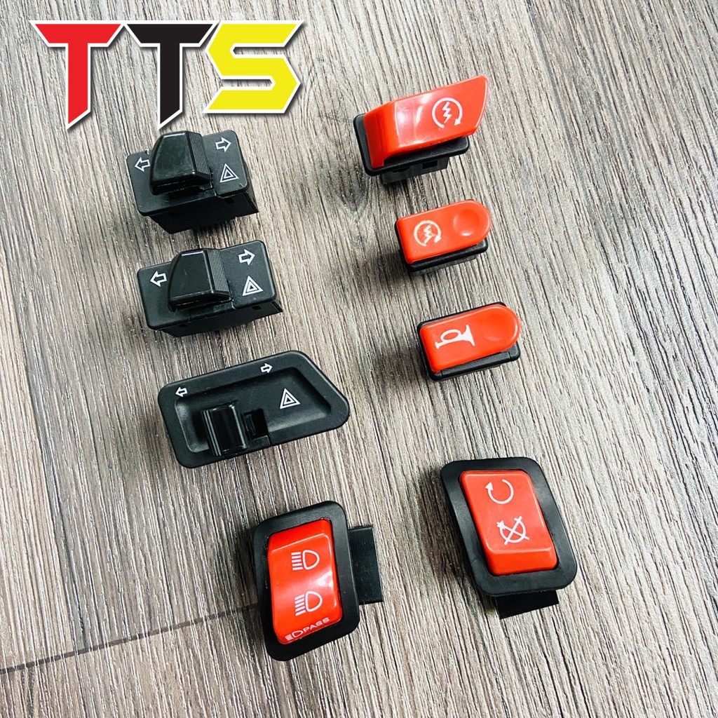 Tổng hợp các loại công tắc thông dụng, công tắc đèn, xi nhan, passing, hazard, đề máy HONDA, YAMAHA
