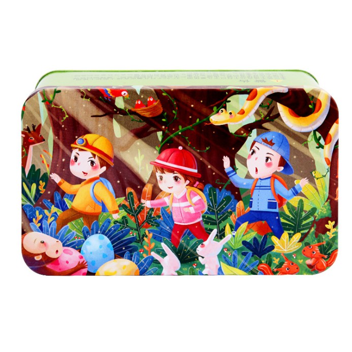 Hộp ghép hình puzzle 60 mảnh / 200 mảnh - THÁM HIỂM RỪNG RẬM