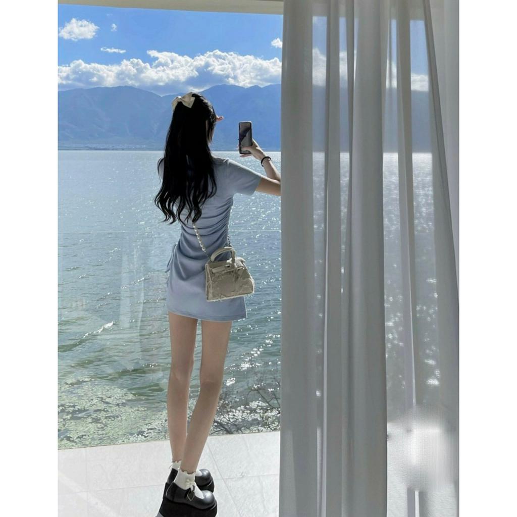 Váy polo nữ ngắn tay,Váy polo nữ cotton co giãn 2 chiều chiết eo hack dáng dự tiệc phong cách sexy mặc đi chơi siêu xinh