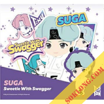 Sticker nhóm BTS hình Chibi dễ thương [SOKLONG], hình dán BTS lấp lánh phản quang VPPKLONG