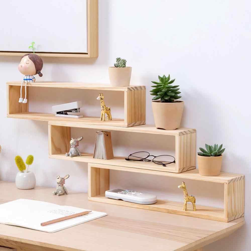 Kệ Gỗ Đa Năng Trang Trí Bàn Học / Kệ Để Bàn Làm Việc Mini Gỗ Thông - Mộc. HOME
