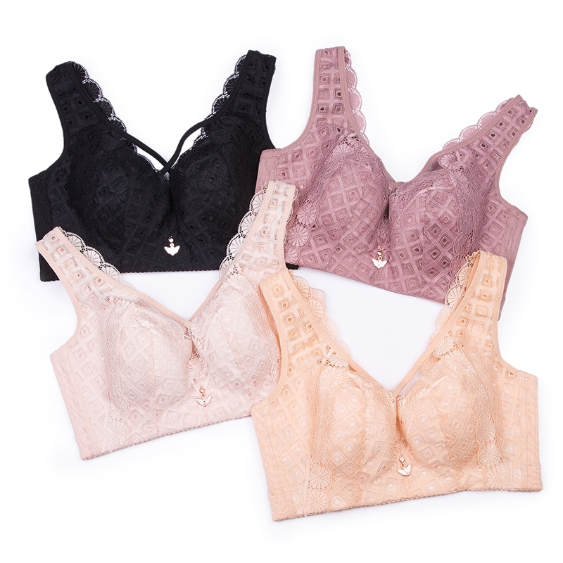 Áo lót nữ nâng ngực FallSweet phối ren quyến rũ size lớn 40-48