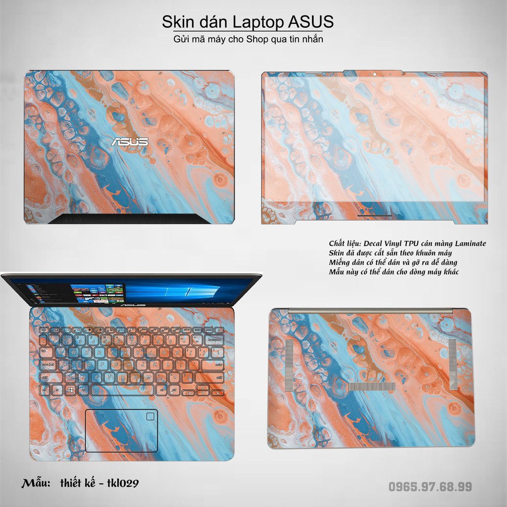 Skin dán Laptop Asus in hình thiết kế nhiều mẫu 6 (inbox mã máy cho Shop)