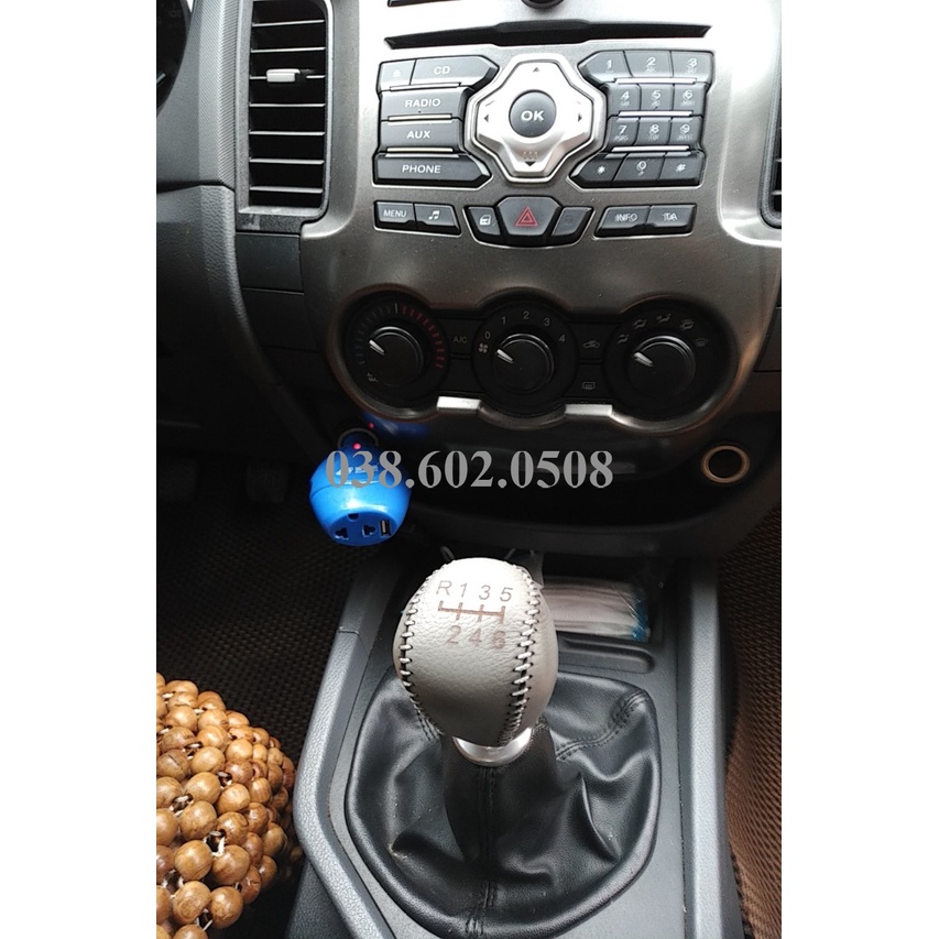 Bao Da Cần Số, Tay Phanh xe FORD RANGER XLT, XLS, WILDTRAK SỐ TỰ ĐỘNG (2013-2018), DA BÒ TỰ NHIÊN, NHIỀU MÀU Phụ Kiện Ô
