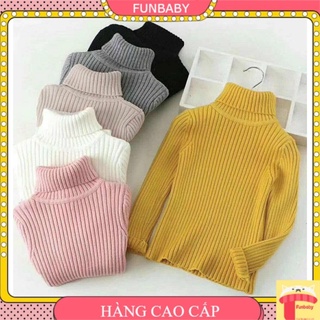 Áo len cổ lọ cho bé, Áo len bé trai và bé gái 2-8 tuổi phong cách Hàn Quốc mềm mượt không bai xù