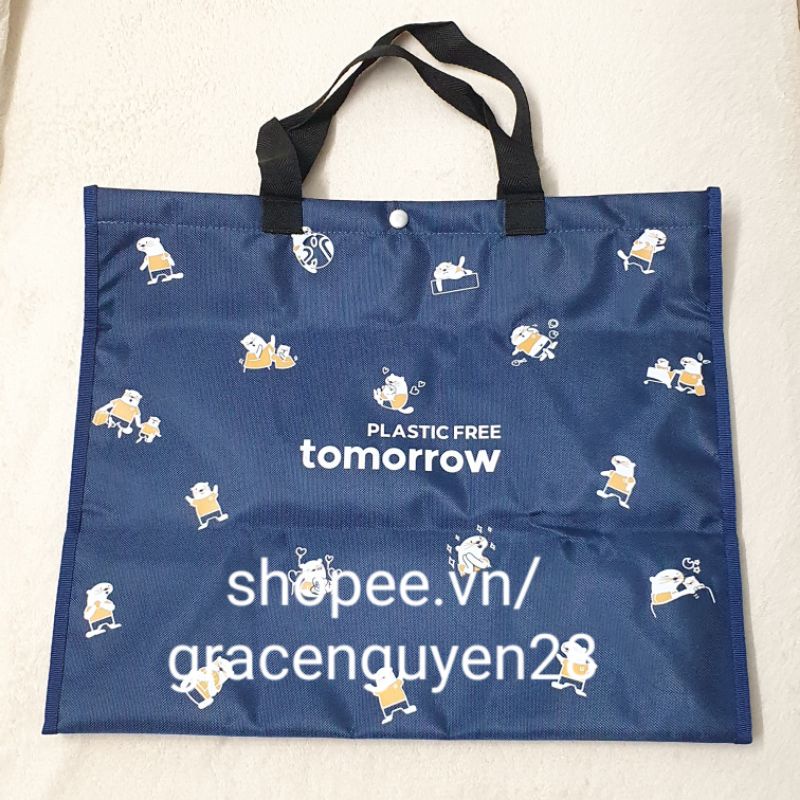 Túi Vải Nylon Không Thấm Nước Dày Size To Lớn Có Quai Xách Đựng Đồ Hàng Hóa Về Quê Quần Áo Du Lịch - túi dứa bạt mua sắm