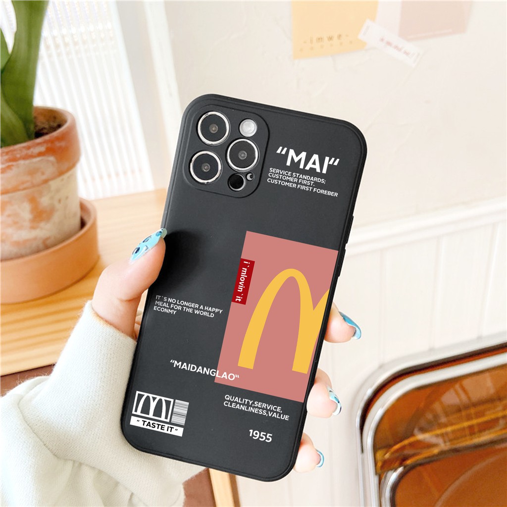 Ốp lưng iphone Fast Food cạnh vuông 6/6plus/6s/6splus/7/7plus/8/8plus/x/xr/xs/11/12/13/pro/max/plus/promax