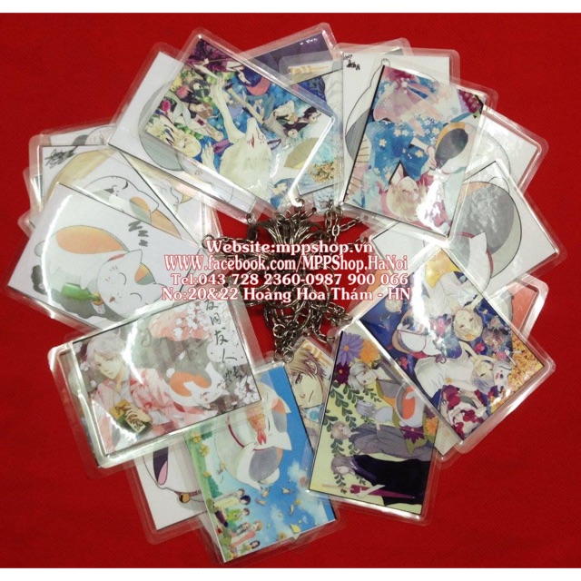 Móc khoá anime natsume combo 5 cái mẫu ngẫu nhiên