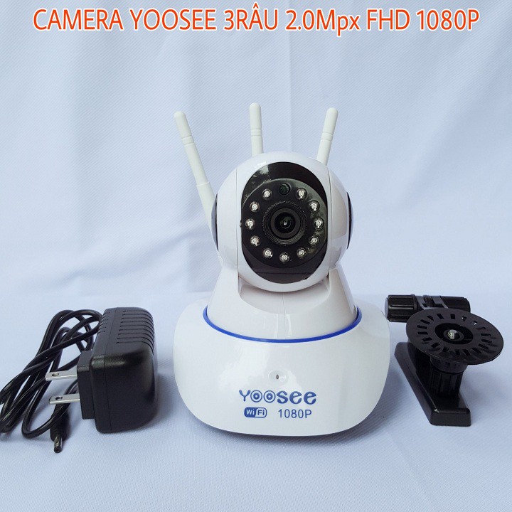 [GIÁ SẬP SÀN] Camera Giám sát Yoosee 3 Anten IP Wifi 2.0Mpx 1080P Siêu nét tiếng Việt