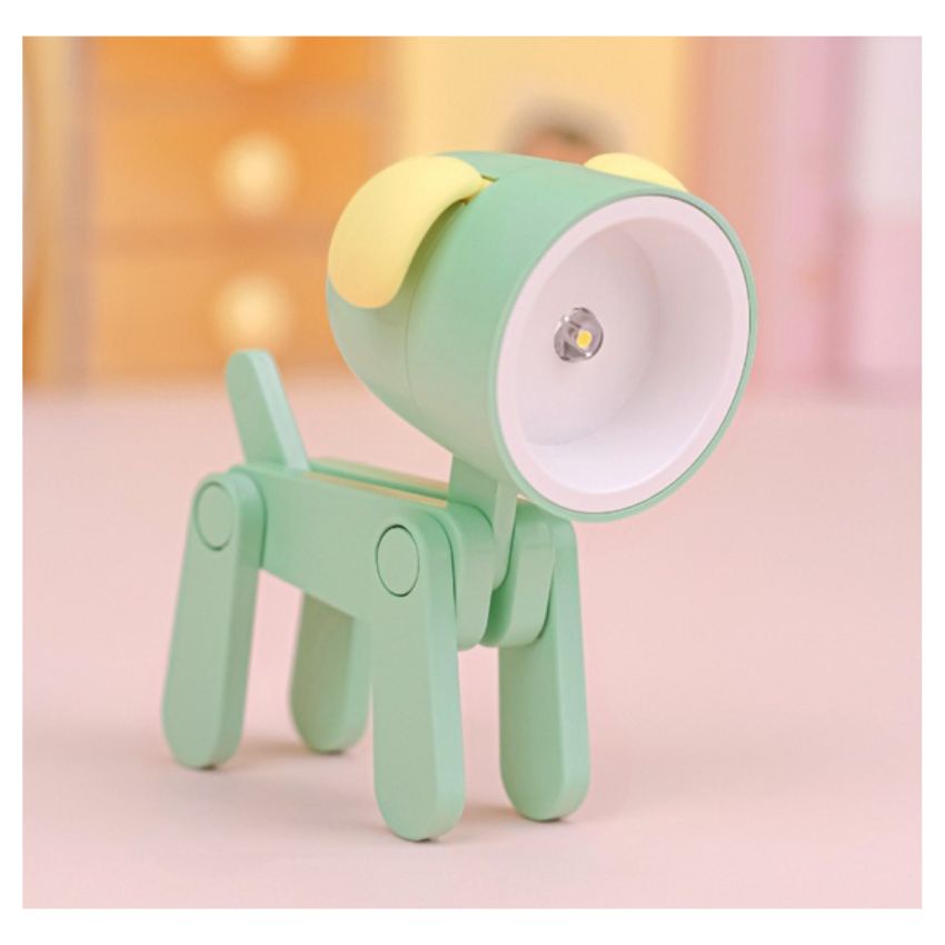 Đèn Led Mini Đọc Sách, Decor Bàn Học Hình Chú Chó, Hươu Có Khớp Điều Chỉnh Nhiều Màu Sắc