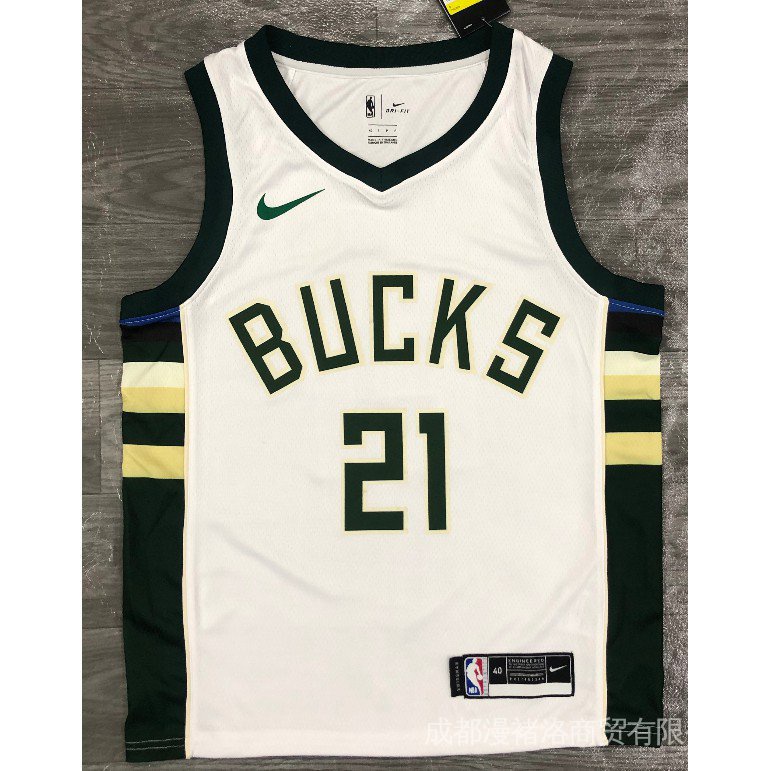 【Hot pressed】NBA jersey Milwaukee Bucks No.21 HOLIDAY 2021 season basketball jersey 8Epb
