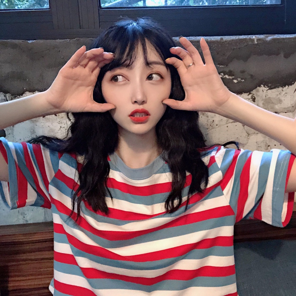 Áo thun ngắn tay có cổ phong cách Hàn Quốc thời trang năng động cho nữ