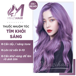 Thuốc Nhuộm Tóc Màu Tím Khói [𝗖𝗔̂̀𝗡 𝗧𝗔̂̉𝗬 𝗧𝗢́𝗖 - 𝗡𝗔̂𝗡𝗚 𝗧𝗢𝗡𝗘] | MINZIHAIR HN