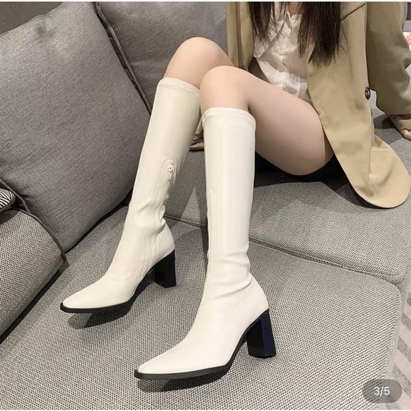 BOOT ĐÙI CHẤT DA MỊN KHOÁ CẠNH MỚI HOT HIT( SẴN)