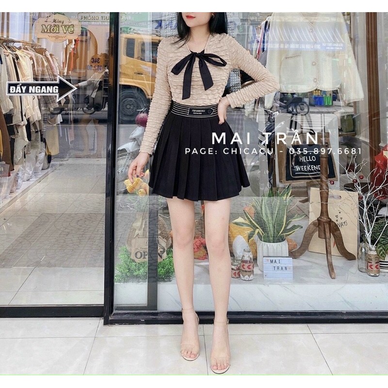 CHÂN VÁY XÒE CẠP CAO NỮ QUẢNG CHÂU SIÊU HOT MÃ CV9859 | BigBuy360 - bigbuy360.vn