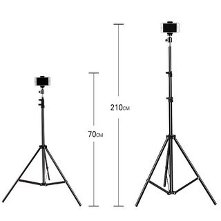 Chân đèn studio, chân tripod đa năng, dùng chụp ảnh, quay phim, livestream cao 2 mét, tặng kèm kẹp điện thoại