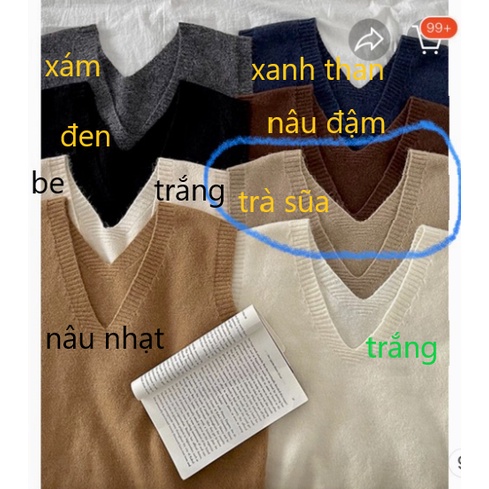 kumi.vn SẴN áo gile len mềm mại cổ V nhiều màu kiểu dáng basic Hàn Quốc