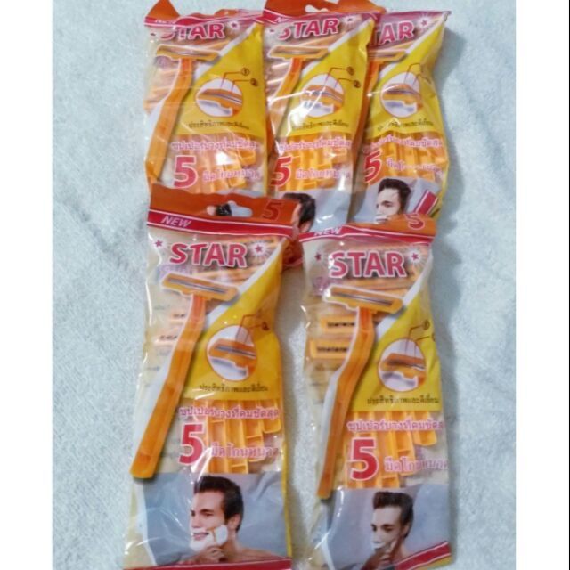 Combo 5 túi dao cạo râu Star (túi 5 cái)