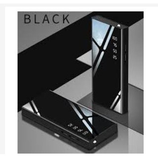 PIN DỰ PHÒNG MẶT GƯƠNG ĐEN - HỖ TRỢ SẠC NHANH - CÓ LCD HIỂN THỊ 30000MAH