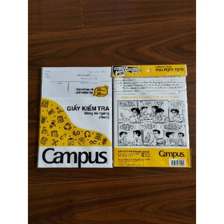 Giấy kiểm tra Campus có chấm (1 túi/ 20 tờ đôi 10 tờ đơn )