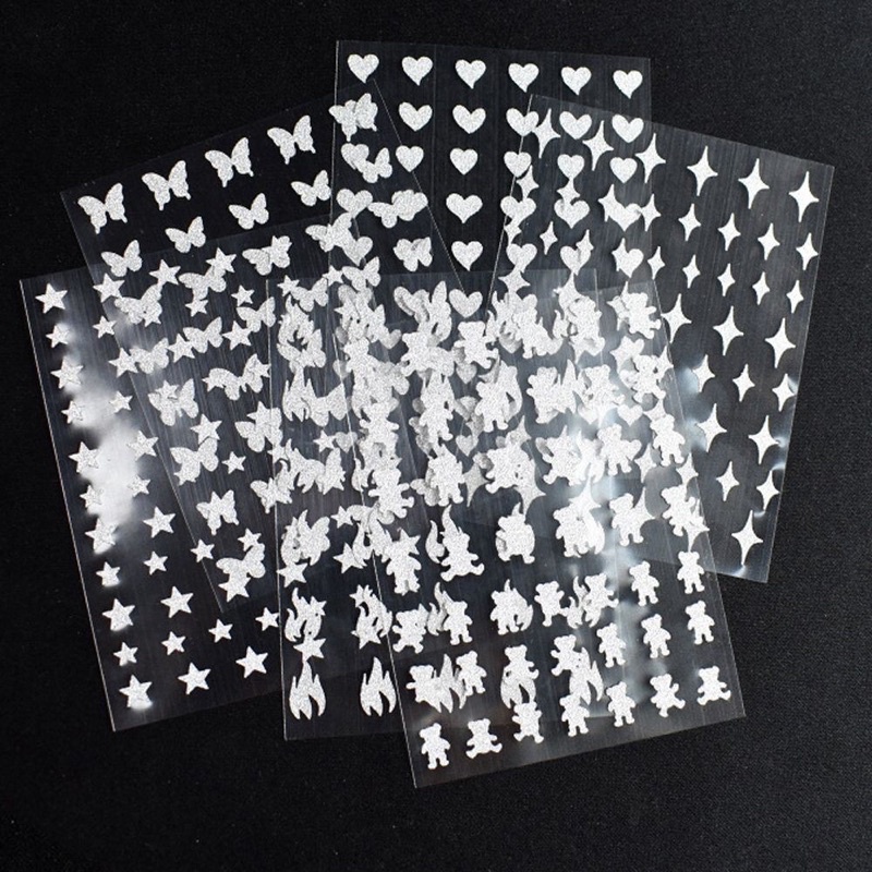 Sticker dán móng Flash nail bạc và vàng