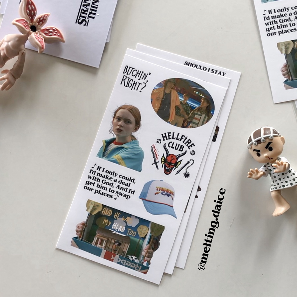 Daice || 'stranger things’ sticker - set nhãn dán phim 'cậu bé mất tích' trang trí