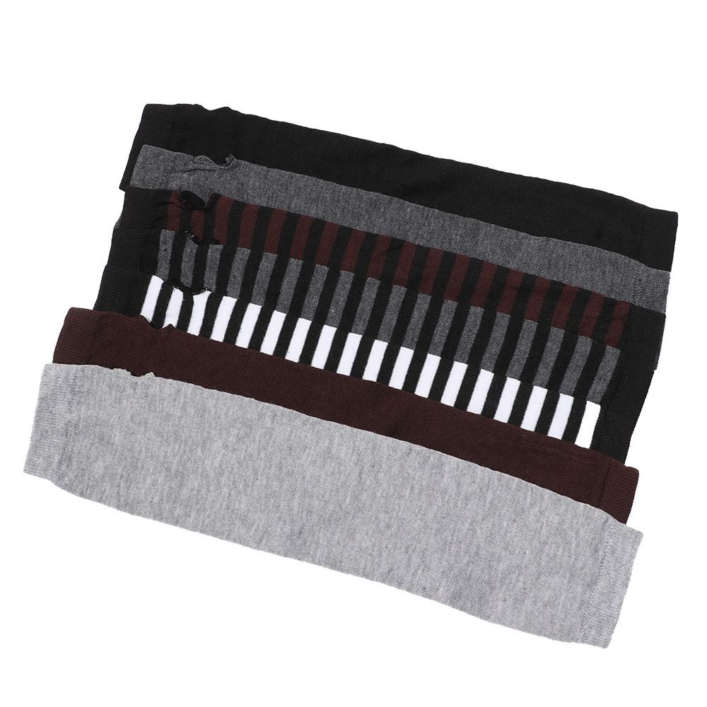 Găng tay dài hở ngón bằng vải cotton họa tiết kẻ sọc dành cho nữ