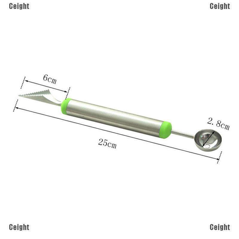 Muỗng múc trái cây / kem tạo hình quả cầu bằng thép không gỉ hai đầu tiện dụng