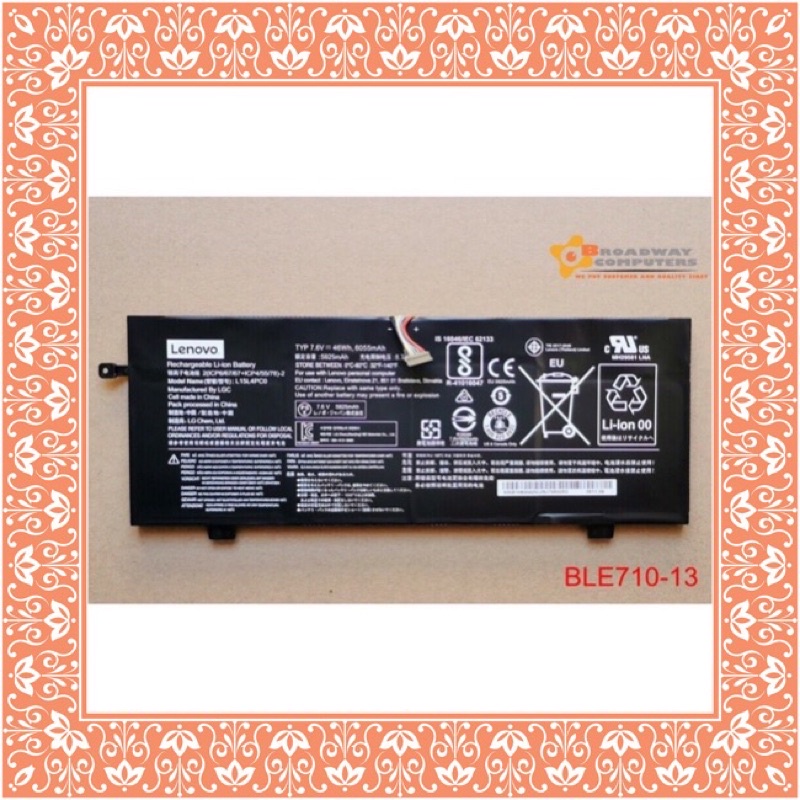 Pin Lenovo IdeaPad 710S-13IKB V730-13 V730-13 L15M4PC0 L15L4PC0 Battery Original 46Wh