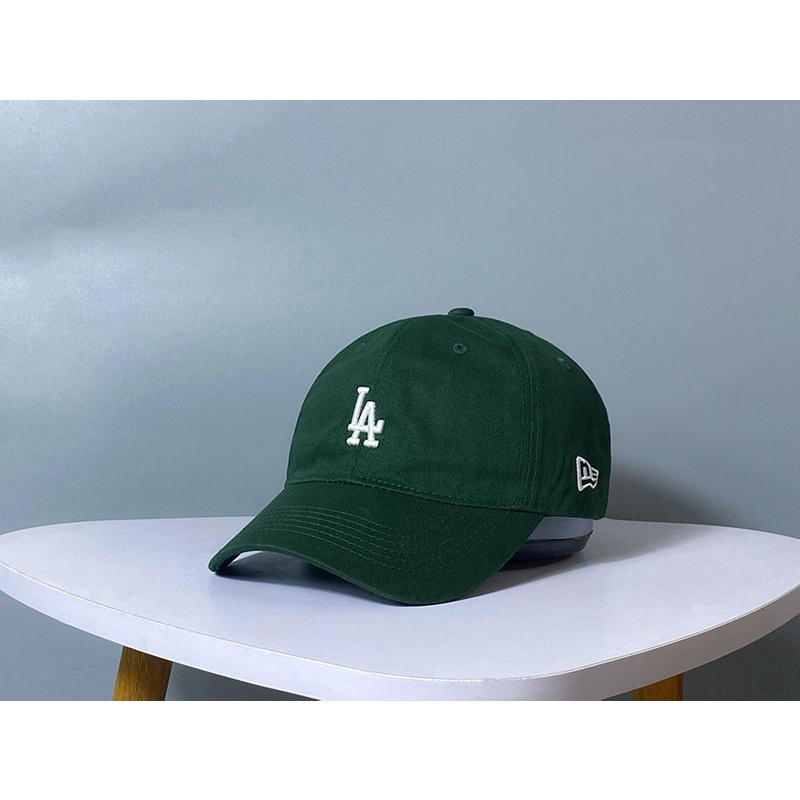 Nón kết mũ lưỡi LA xanh logo thêu form mềm dành cho mọi lứa tuổi Free size