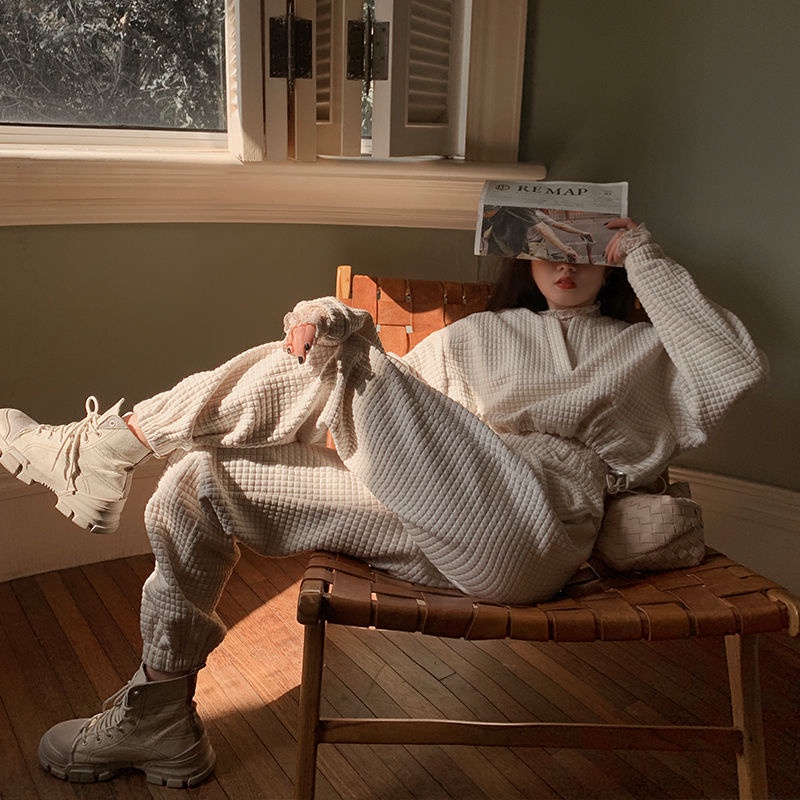 Bộ quần áo thể thao phong cách Âu Mỹ thời trang xuân thu cho nữ