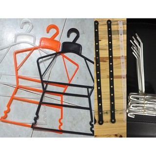 Móc Treo Quần Áo TRẺ EM 50 Bộ To, 25 Cài Lưới và 10 Gỗ Nâu, 25 Dây Lạt