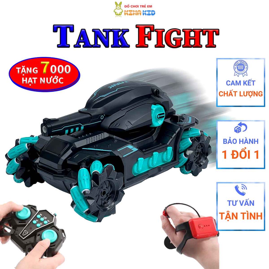 Xe tăng điều khiển từ xa phóng bi nước, Xe tăng đồ chơi có nhạc và đèn, Tặng đầy đủ phụ kiên, Sạc Pin nhanh, D9 shop