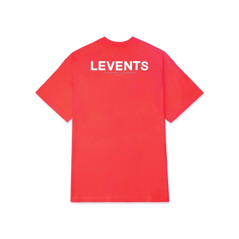 Áo thun LEVENTS XL Logo/ Red white