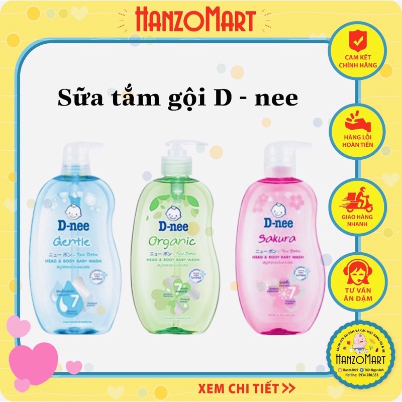 [CHÍNH HÃNG] SỮA TẮM GỘI DNEE CHO BÉ SƠ SINH ĐẾN 3 TUỔI 380ml